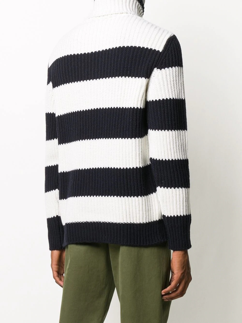 striped roll-neck jumper - 4