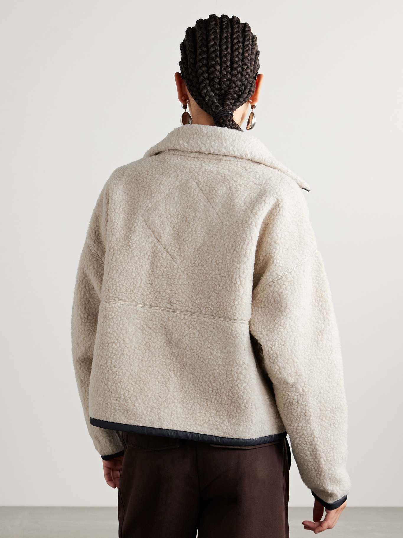 Simcoe shell-trimmed wool-blend fleece jacket - 3