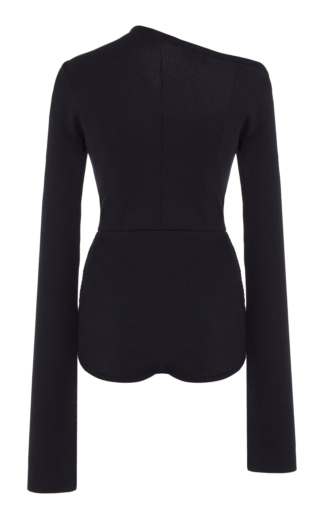 BODYSUIT WITH ASYMMETRIC COLLAR BLACK - 9