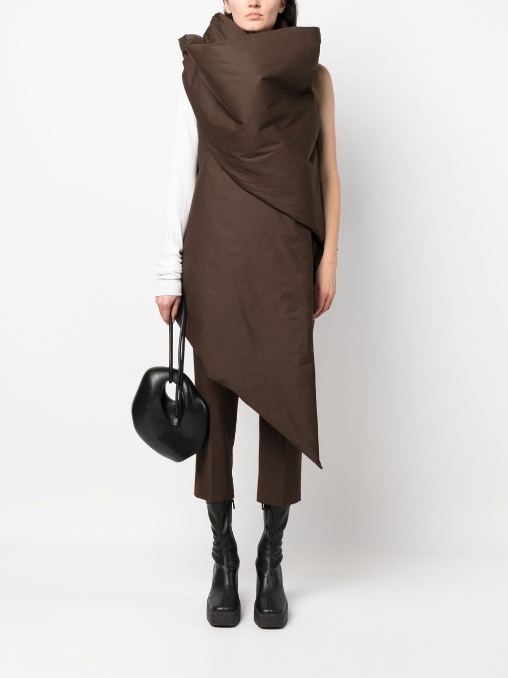 wrap-front puffer gilet - 2