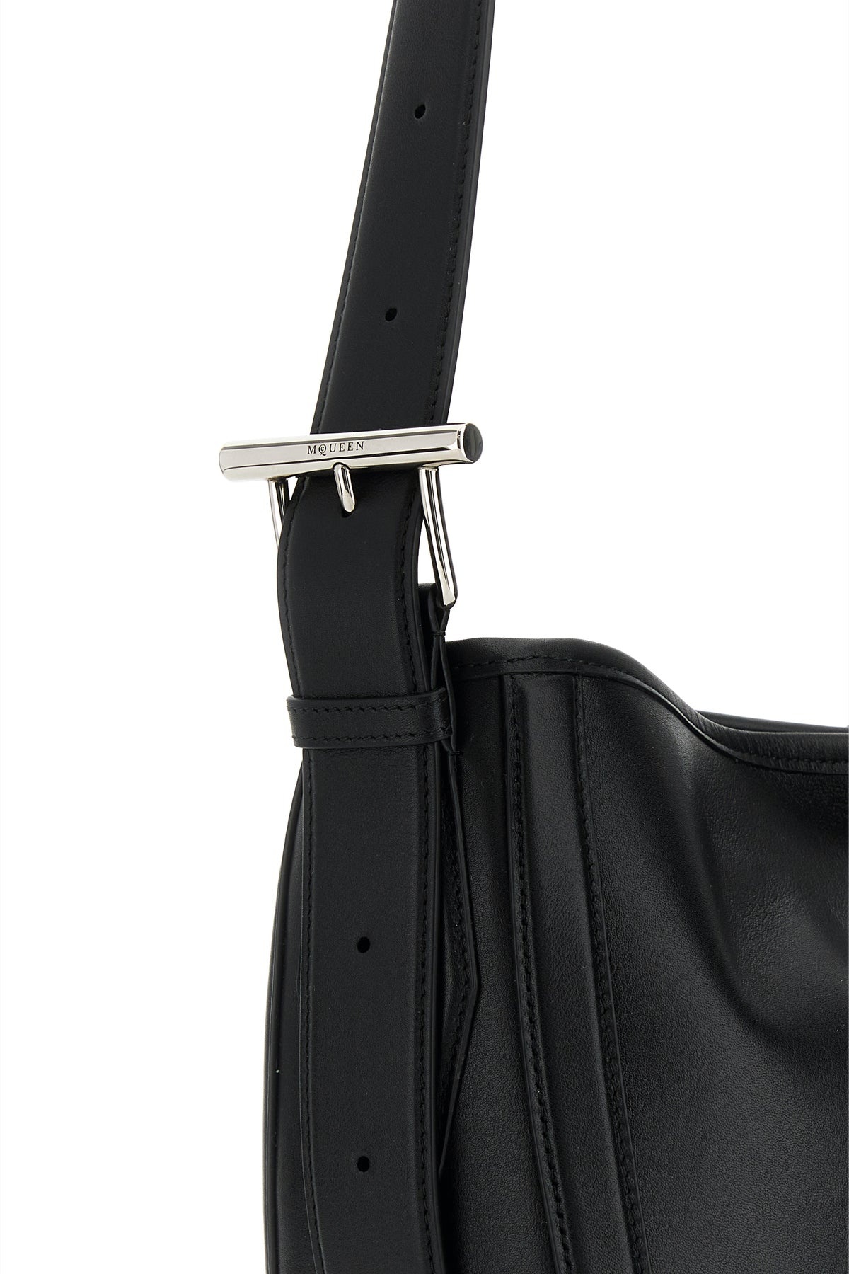Black leather shoulder bag - 4