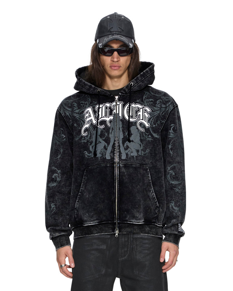 KSUBI X ALICE HOLLYWOOD GRAPHIC ZIP HOODIE BLACK 1