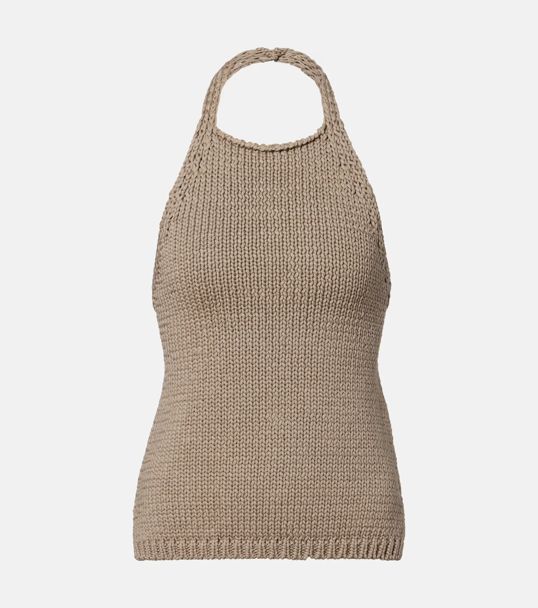 Knitted halterneck cotton top - 1