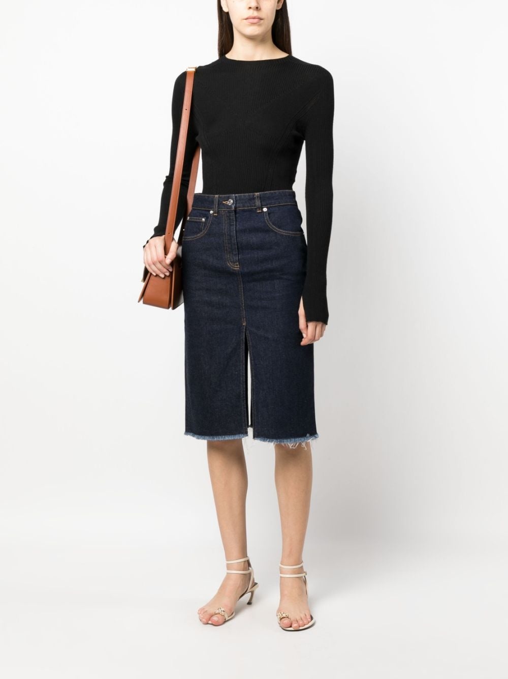 long-sleeve ribbed-knit top - 2