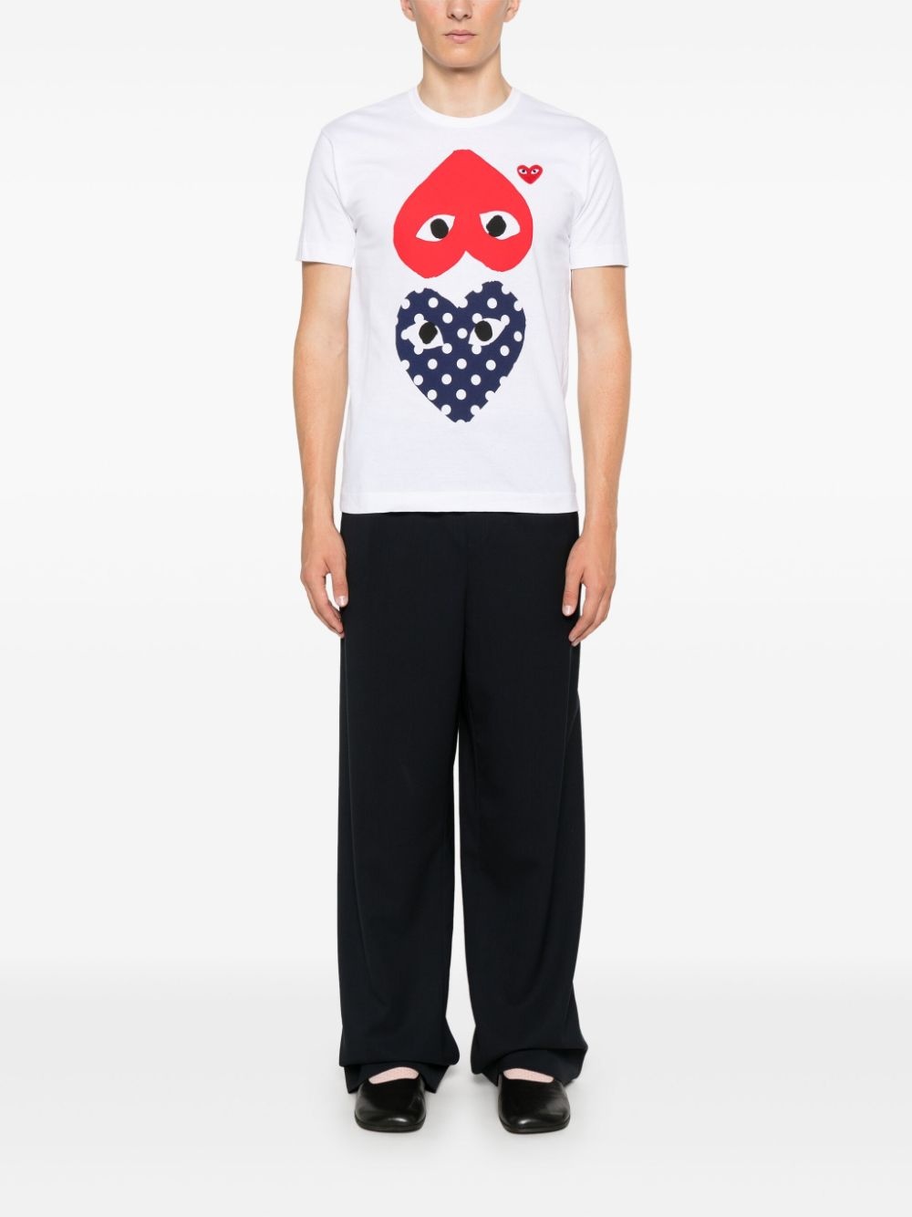 heart-print cotton T-shirt - 3