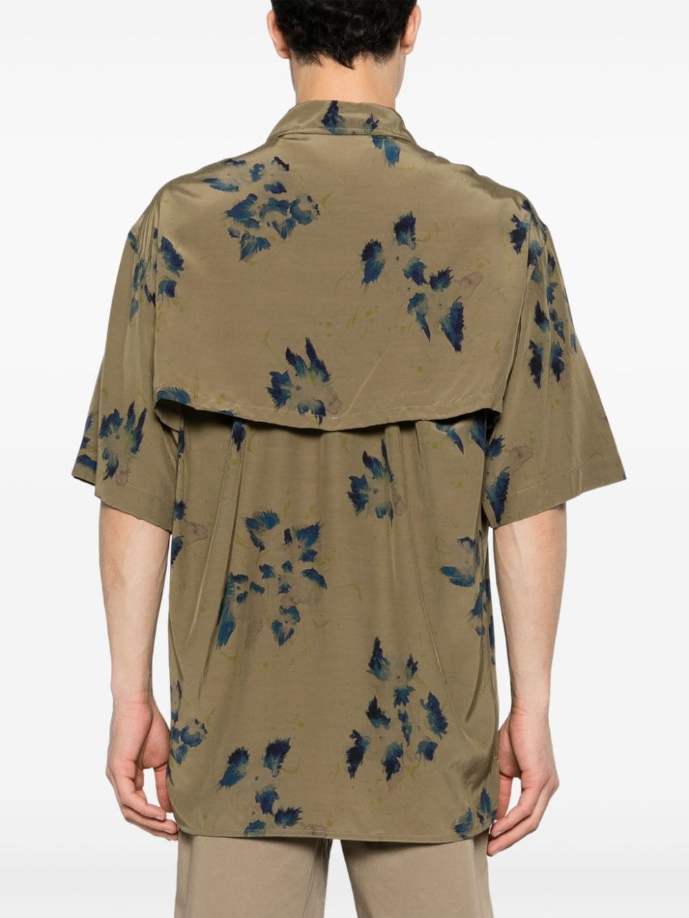 floral-print spread-collar shirt - 5
