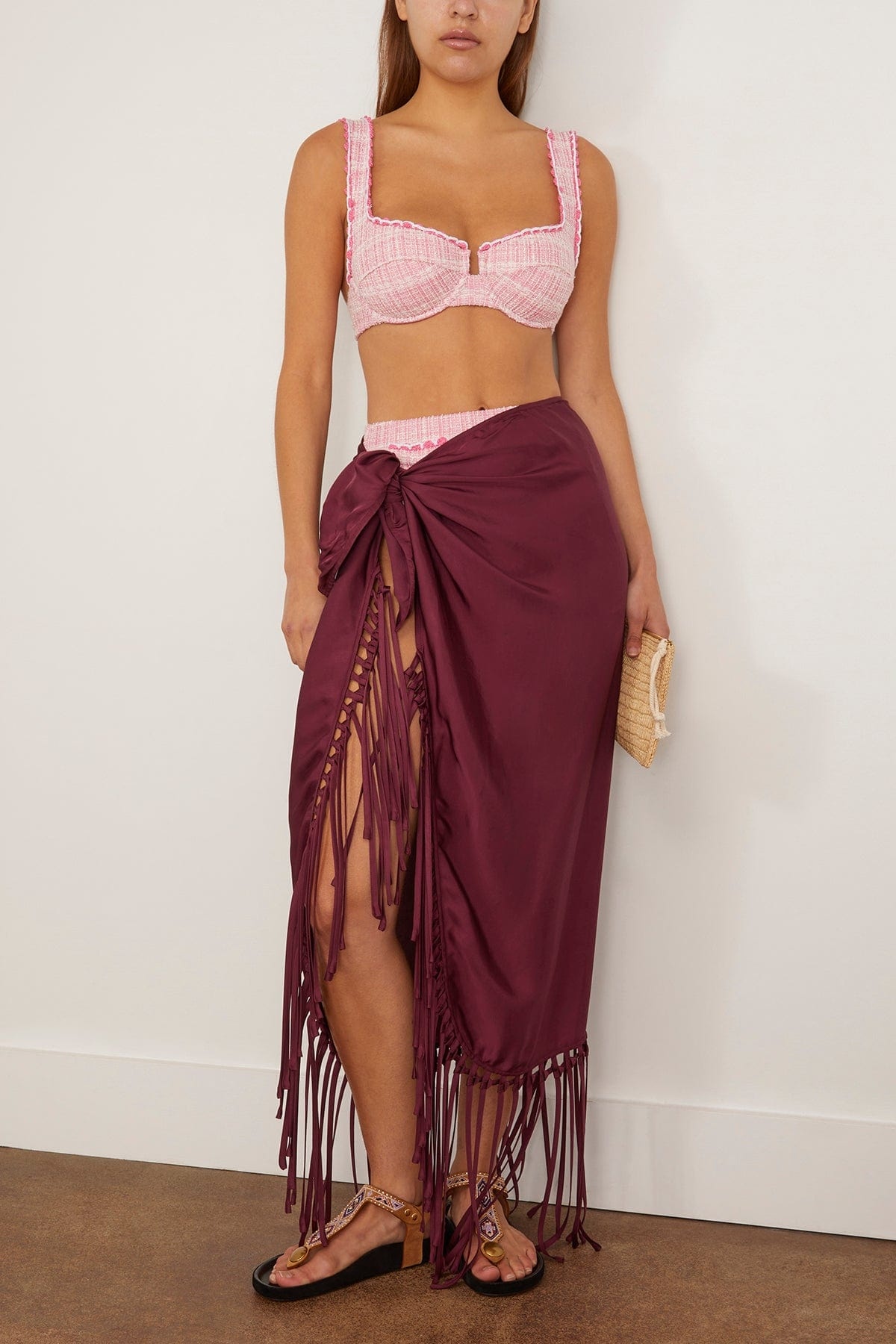 Klara Balconette Bikini Top in Berry Multi - 2