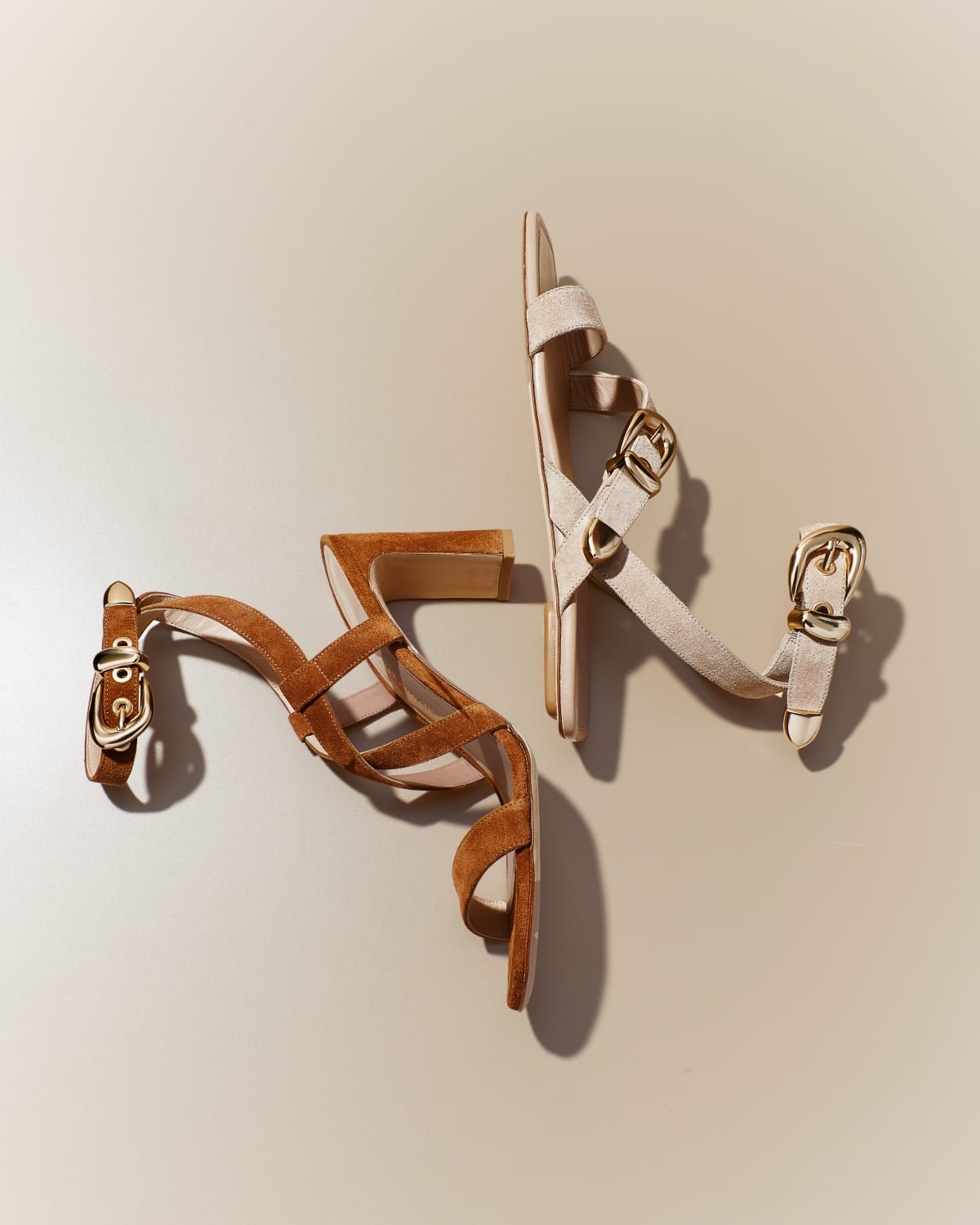 Maven Suede Buckle Block-Heel Sandals - 6