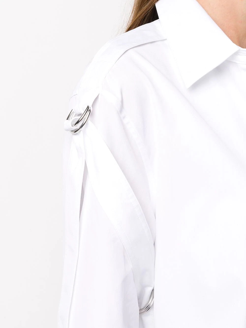 buckle detail long-sleeved shirt  - 5