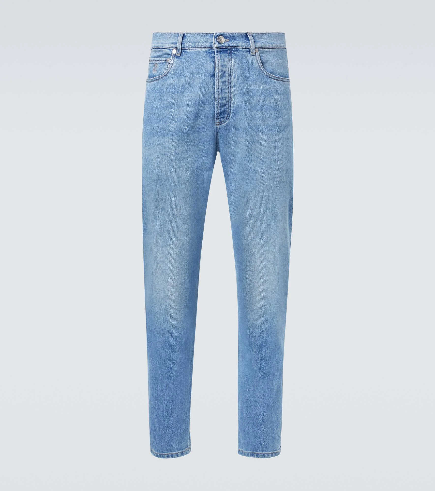 Mid-rise straight jeans - 1