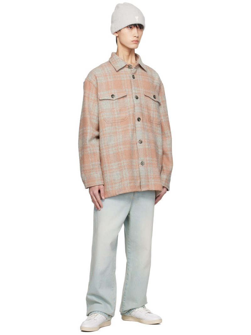 AMI Paris Pink Oversized Shirt outlook