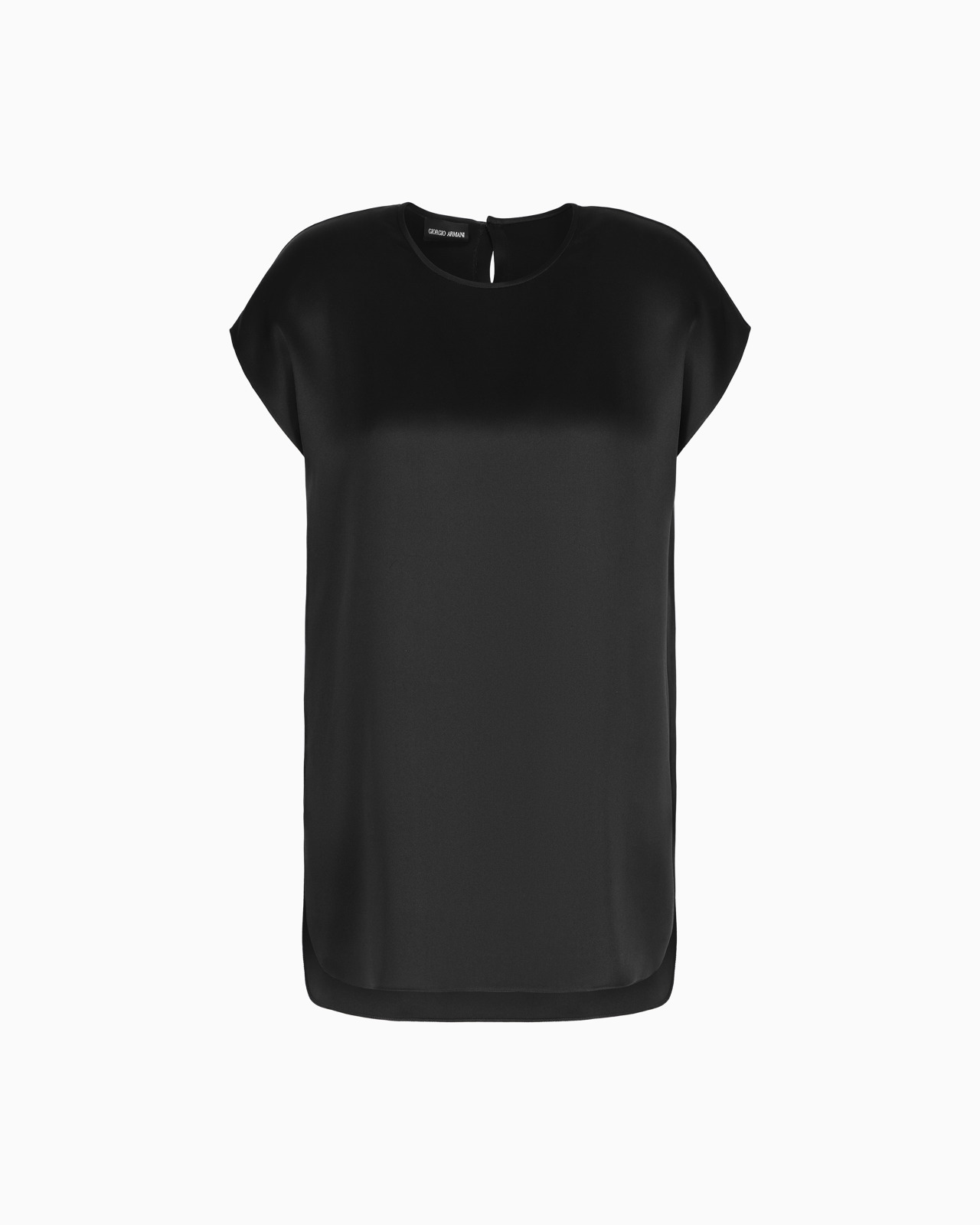 Long blouse in silk double satin - 1