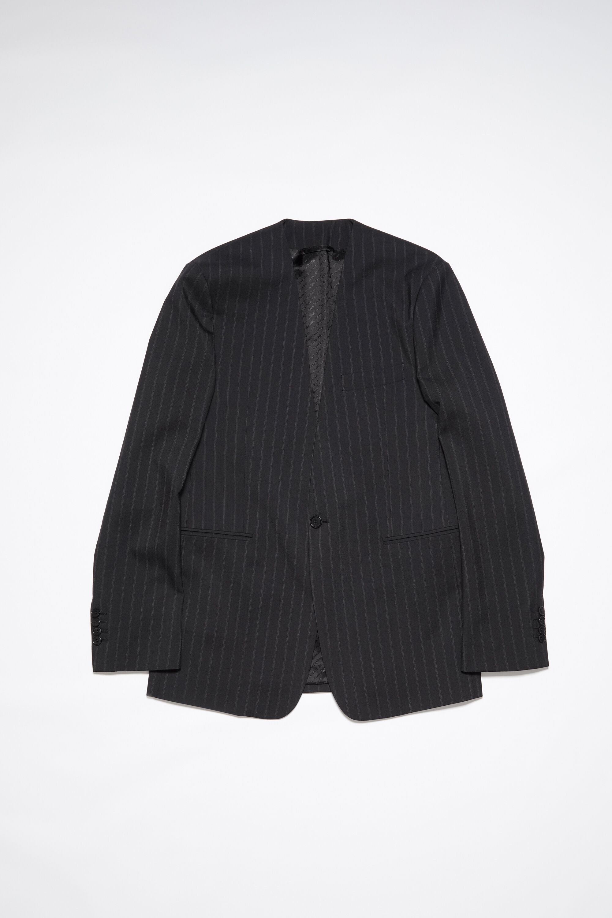 Regular fit suit jacket - Black/grey - 7