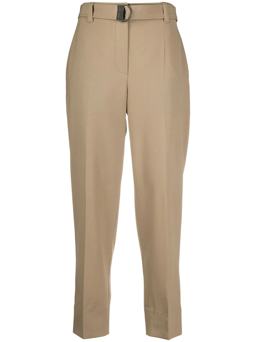 belted cigarette trousers - 1