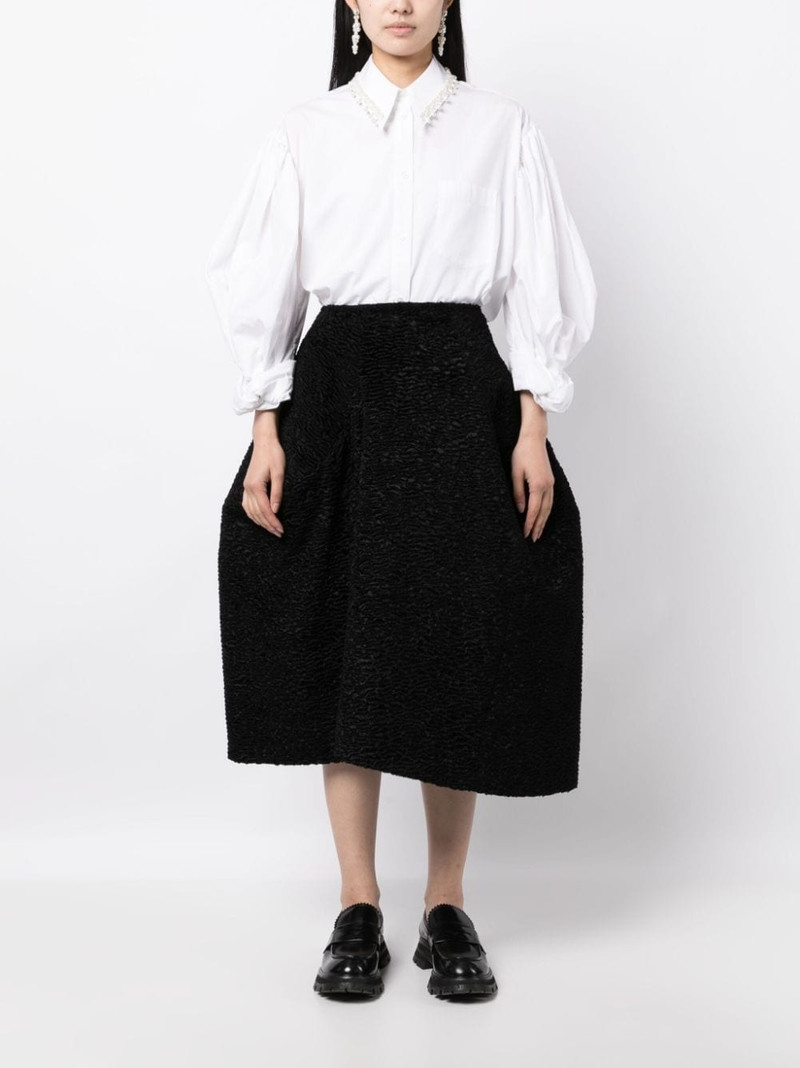 Comme Des Garçons cloqué-effect pleated skirt outlook