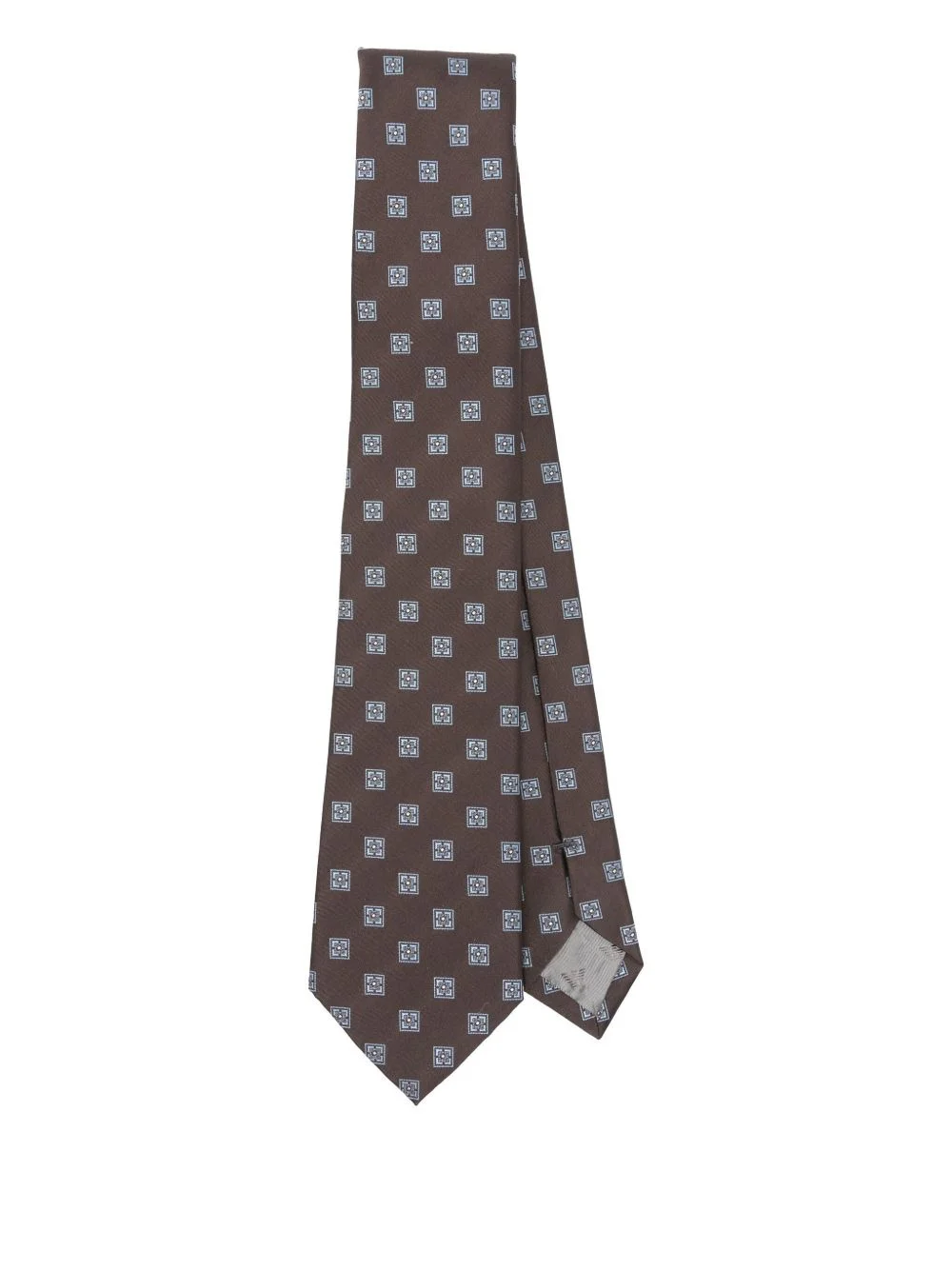 pattern-jacquard silk tie - 1