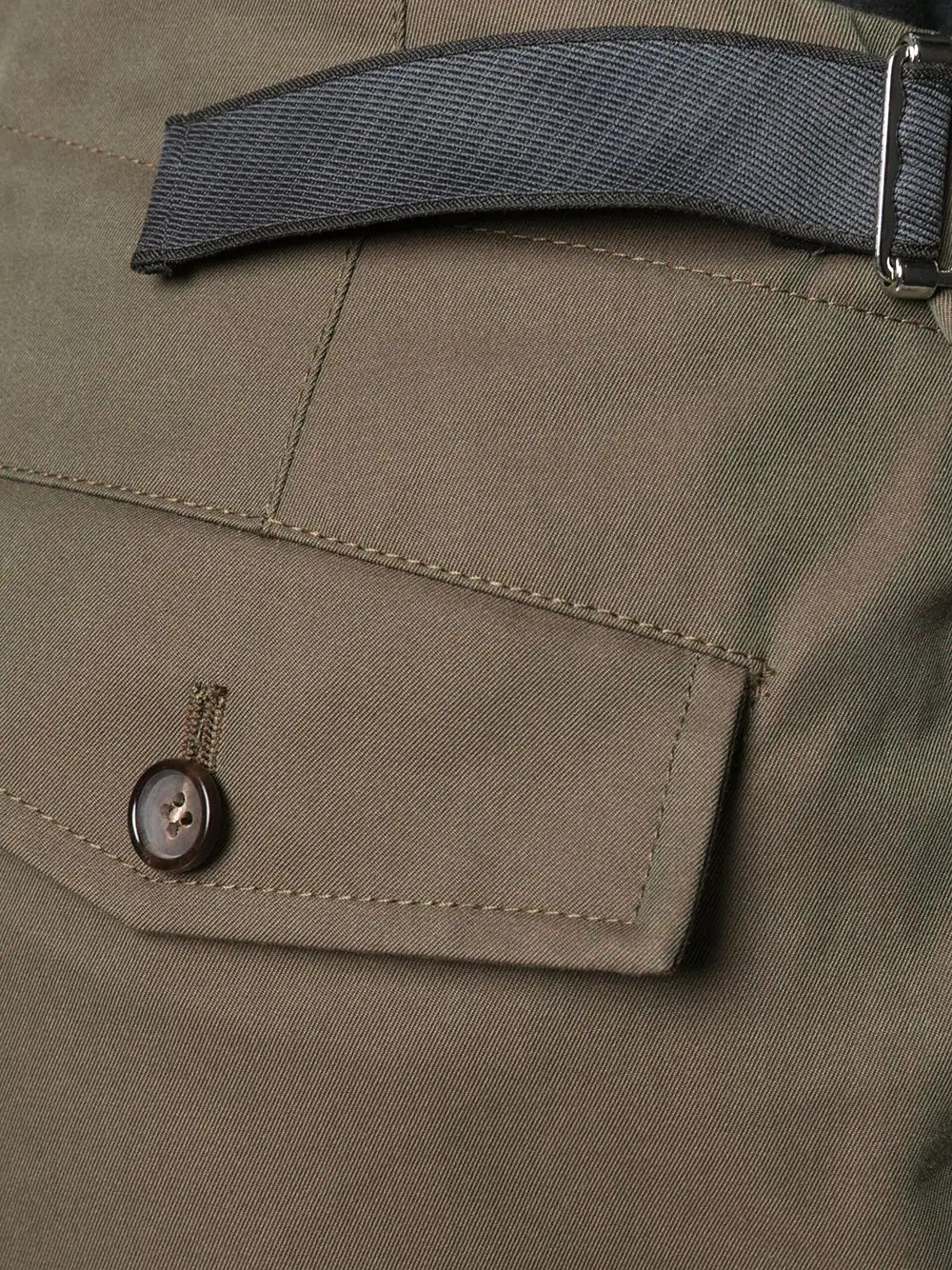 logo-tape detail chino trousers - 5