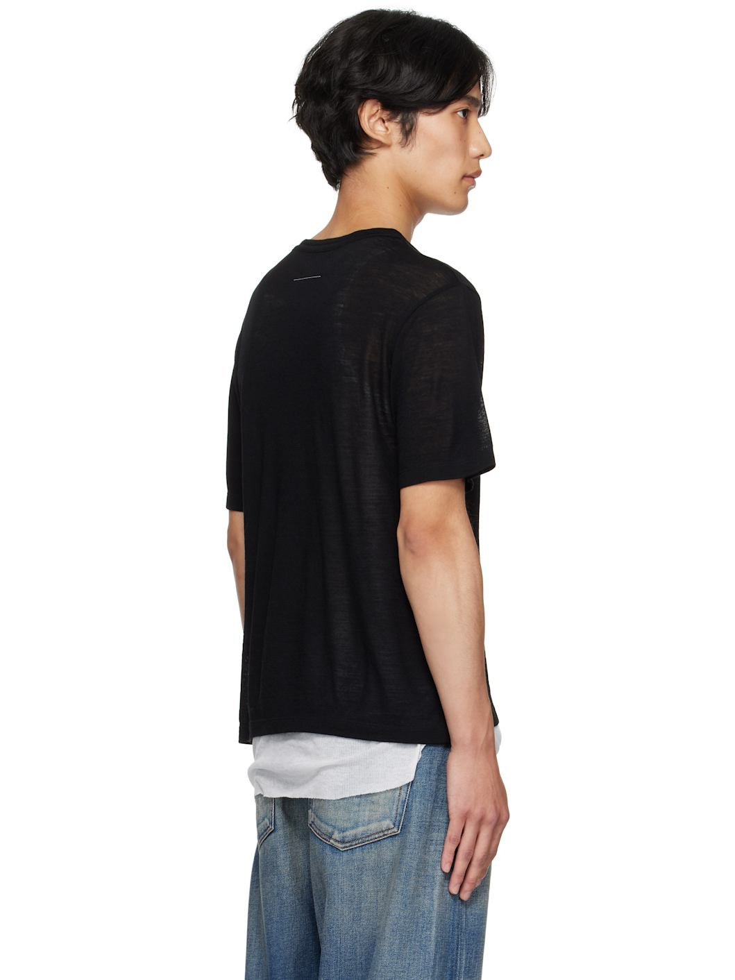 Black Semi-Sheer T-shirt - 3