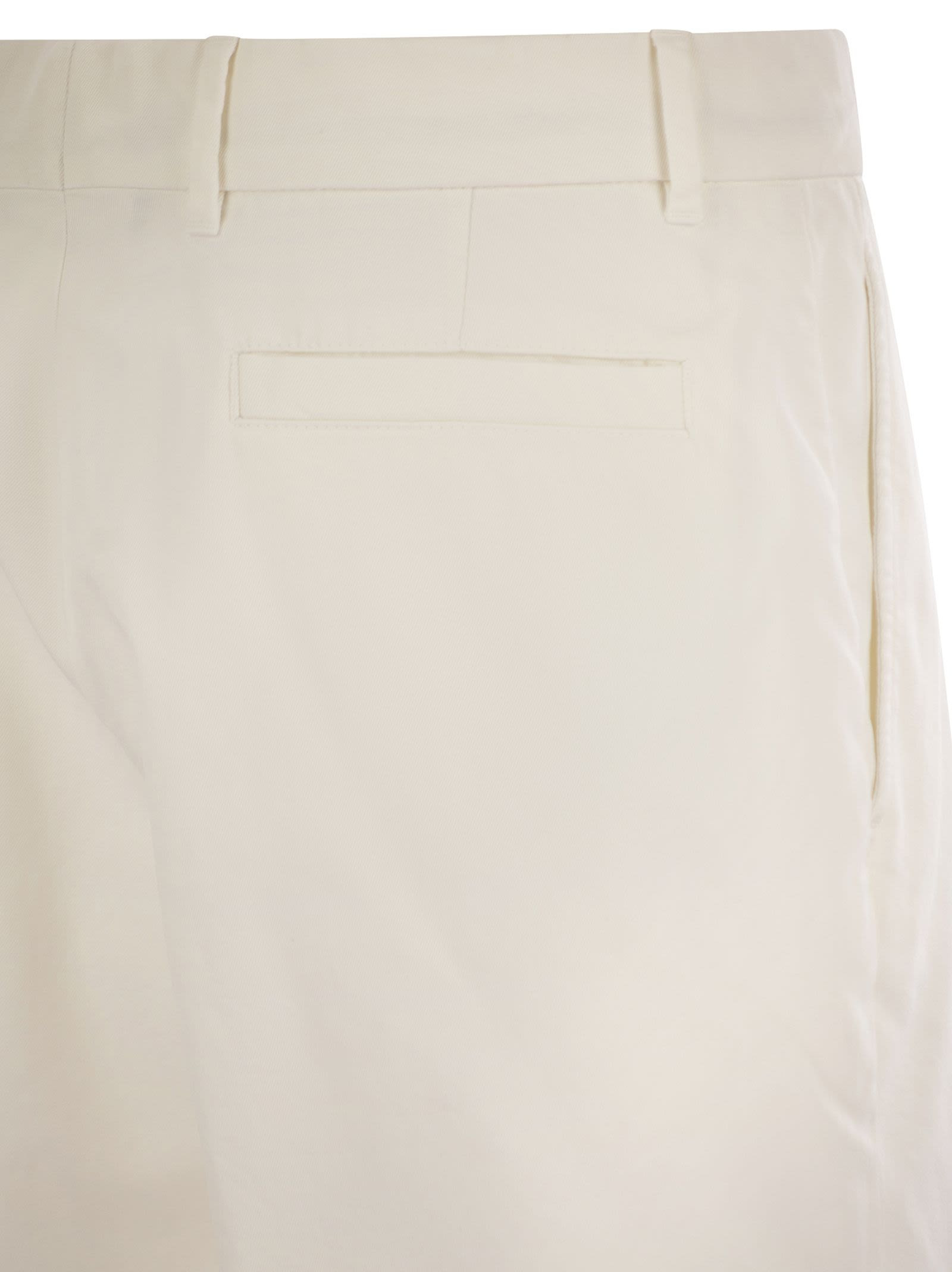 Brunello Cucinelli Men Cotton Gabardine Bermuda Shorts - 4