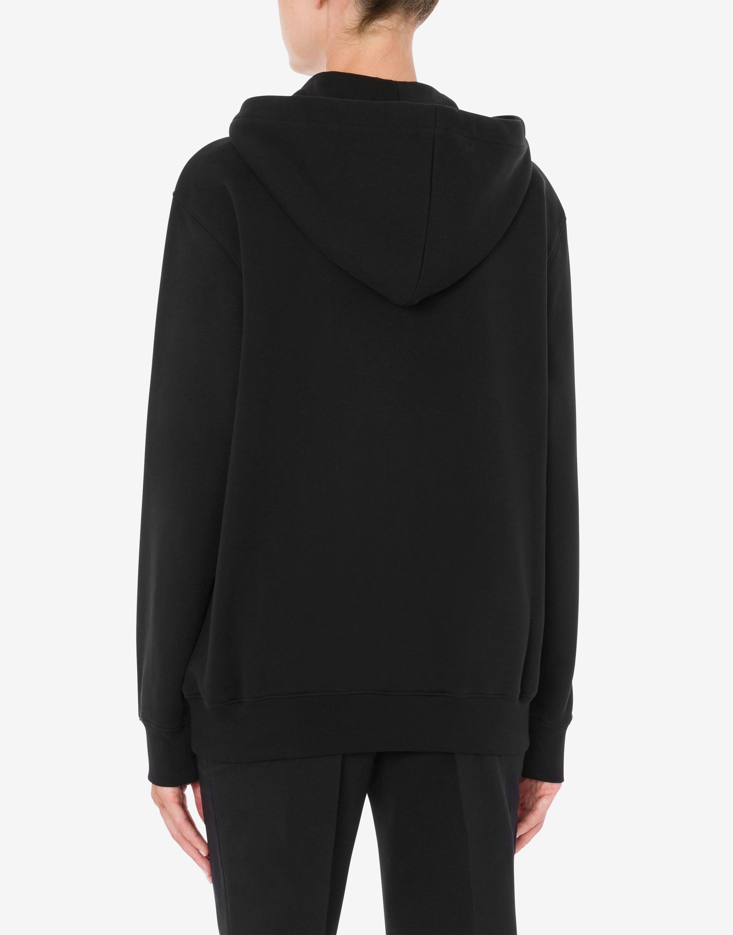 HOODIE WITH ZIP AND DRAWN TEDDY BEAR - 3