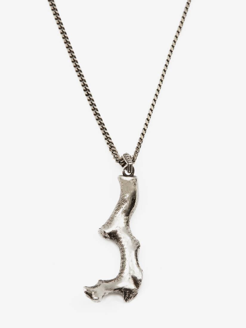 Coral Necklace in Antique Silver - 2