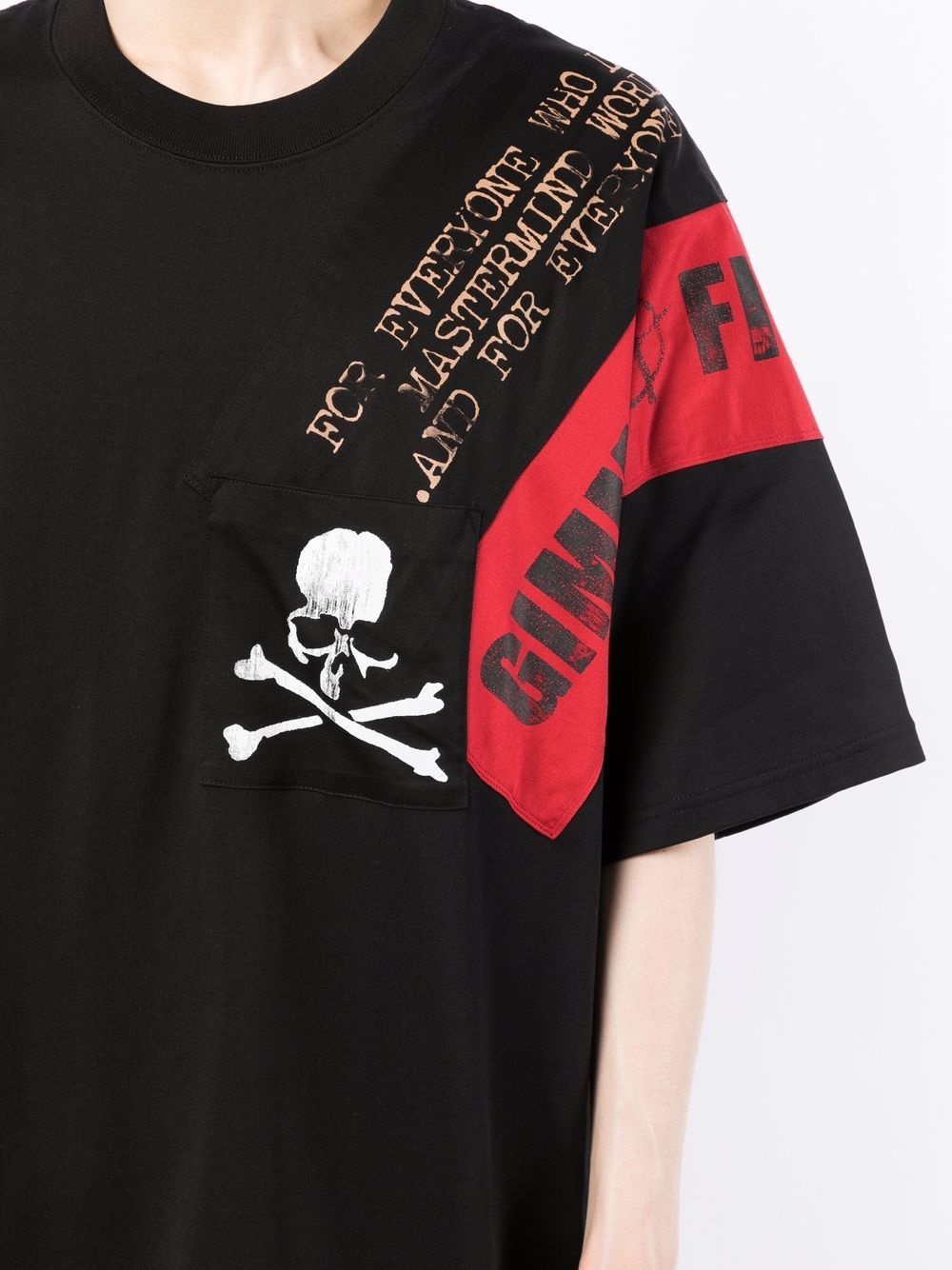 skull and crossbones slogan T-shirt - 5