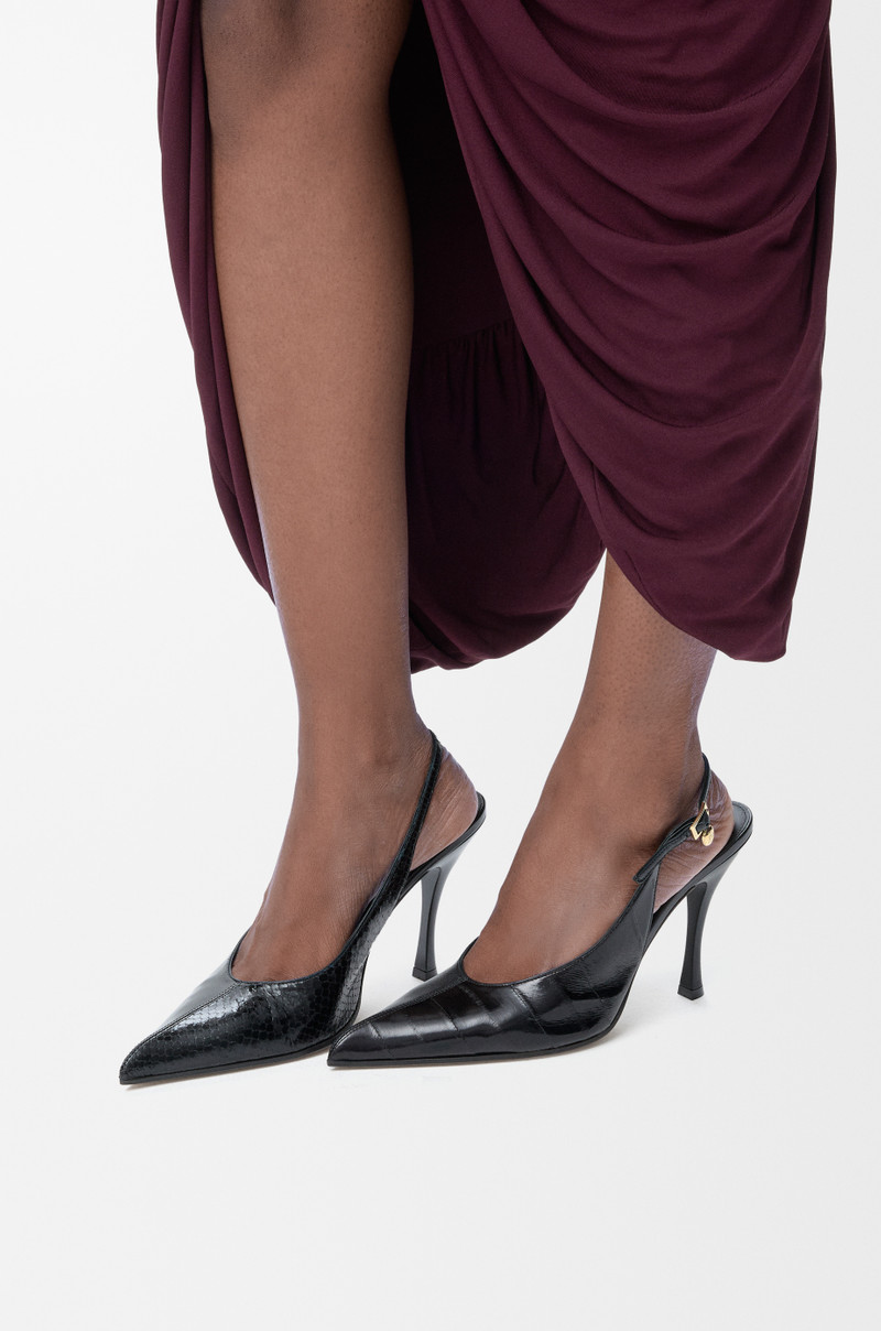 Loewe New Comic slingback pump in mixed leather outlook