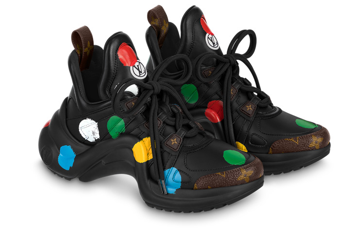 (WMNS) LOUIS VUITTON x YK Academy Archlight Sneakers 'Black with Colorful Dots' 1AB9RS - 2