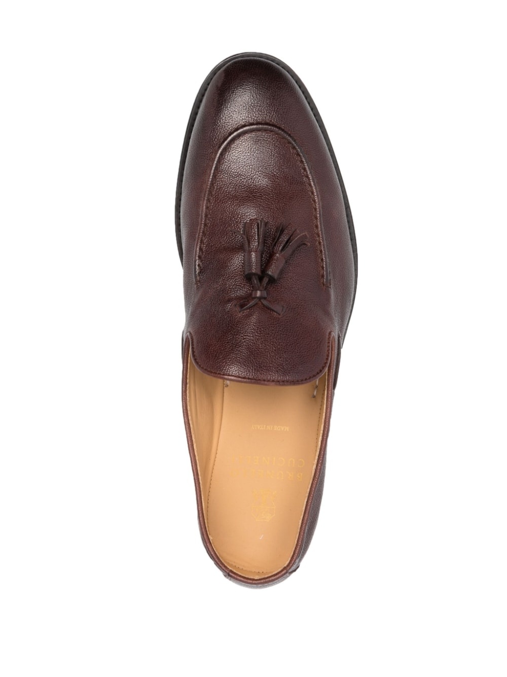 tassel-detail leather loafers - 4