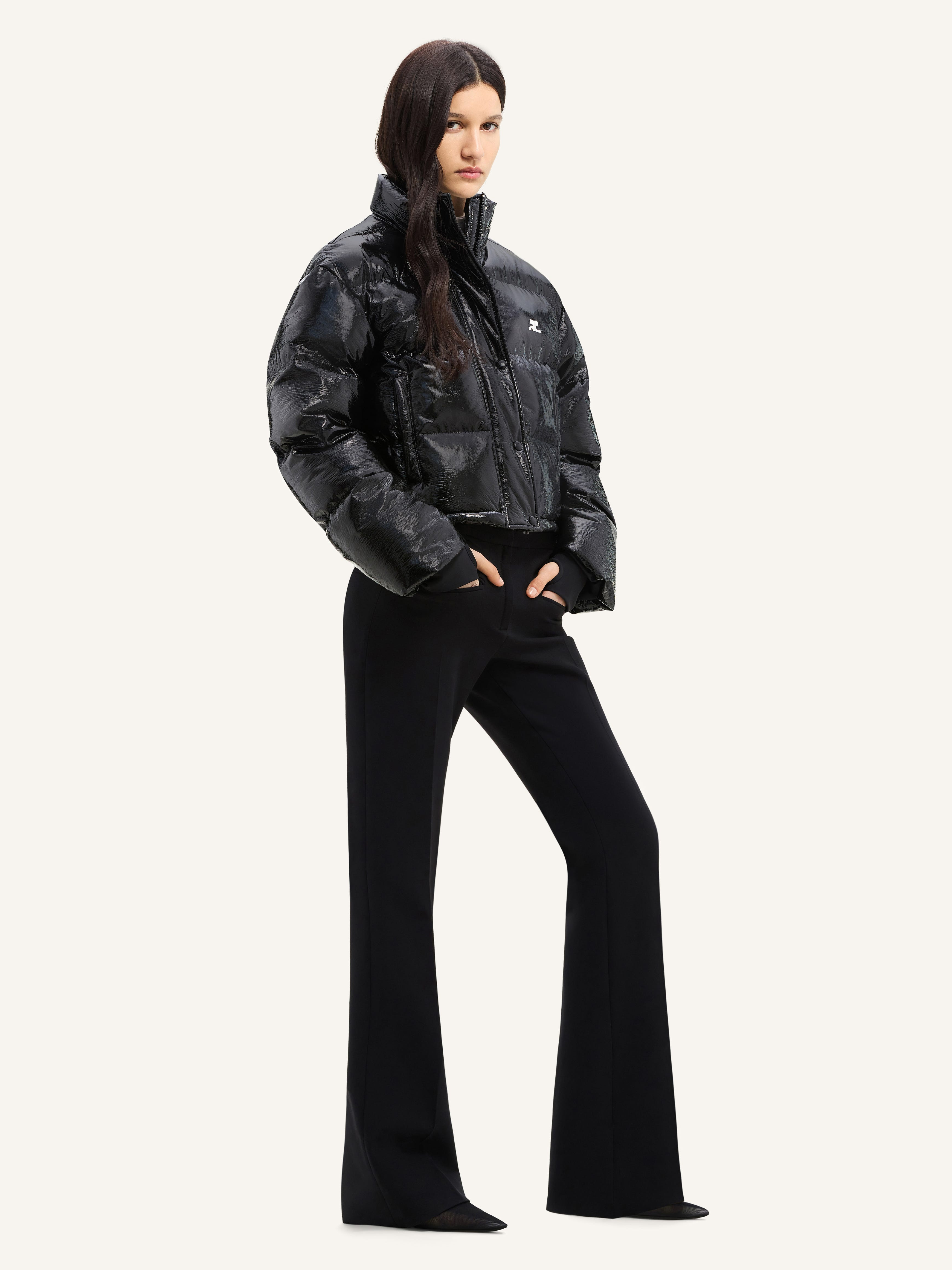 VINYL SHORT PUFFER JACKET - 3