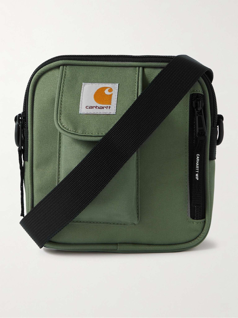 Essentials Small Logo-Appliquéd Recycled-Canvas Messenger Bag 1