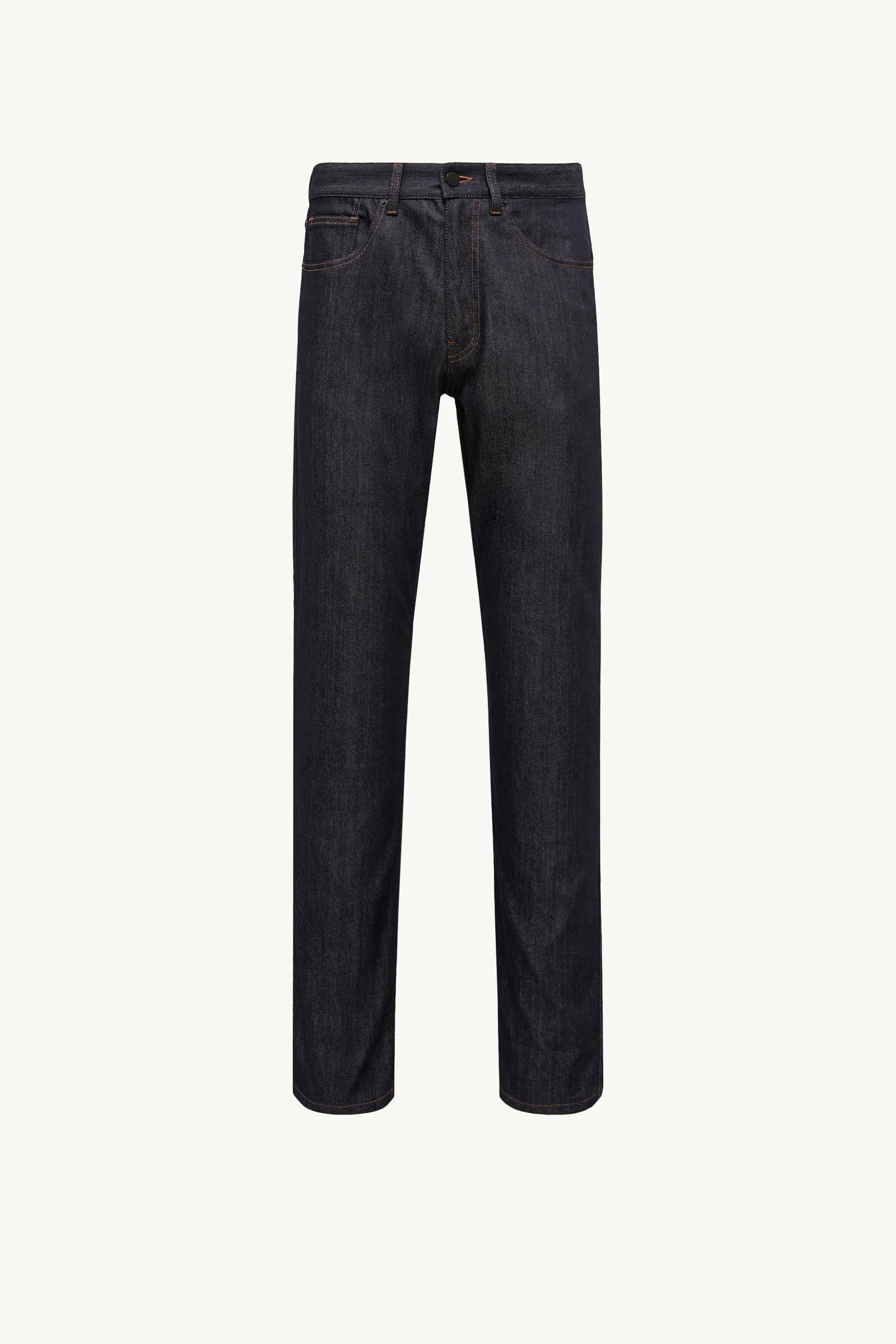 Straight Leg Denim Jeans - 1