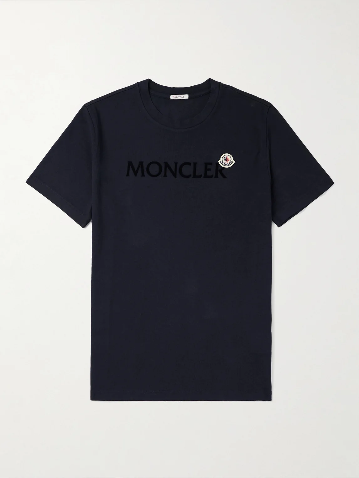 Logo-Flocked Appliquéd Cotton-Jersey T-Shirt - 1