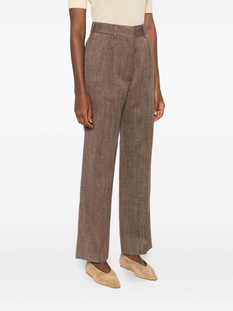 herringbone pleated trousers 3