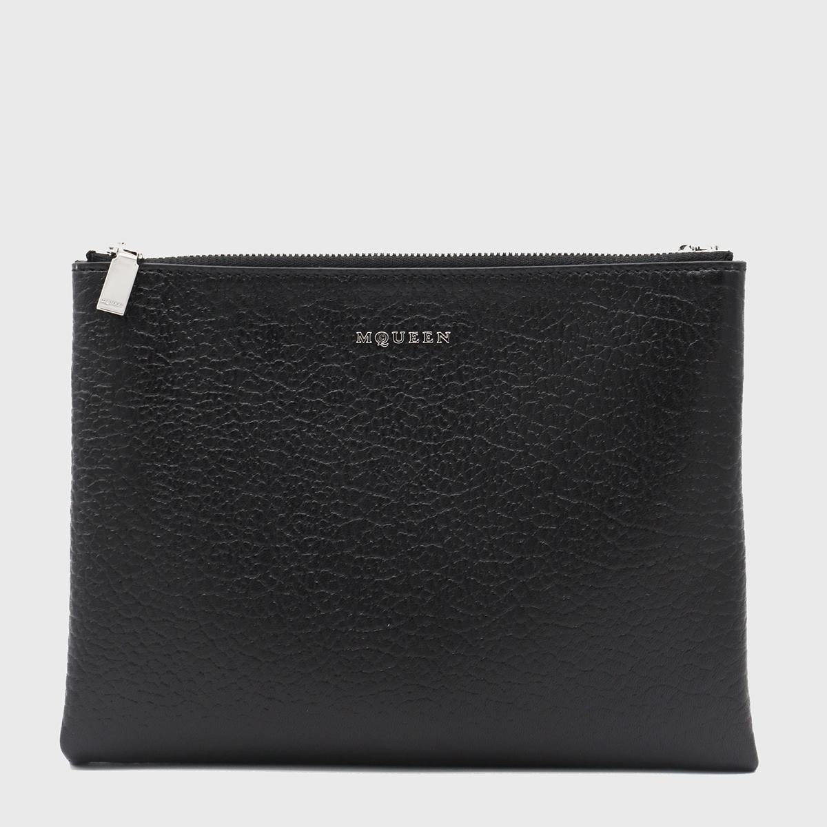 Alexander McQueen Black Leather Pouches - 1