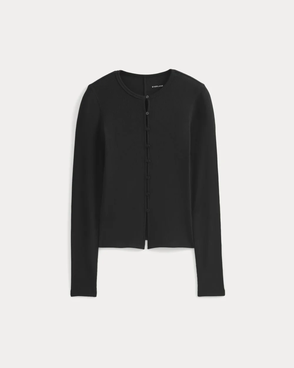 LUXE RIB BUTTON-UP TOP - 1
