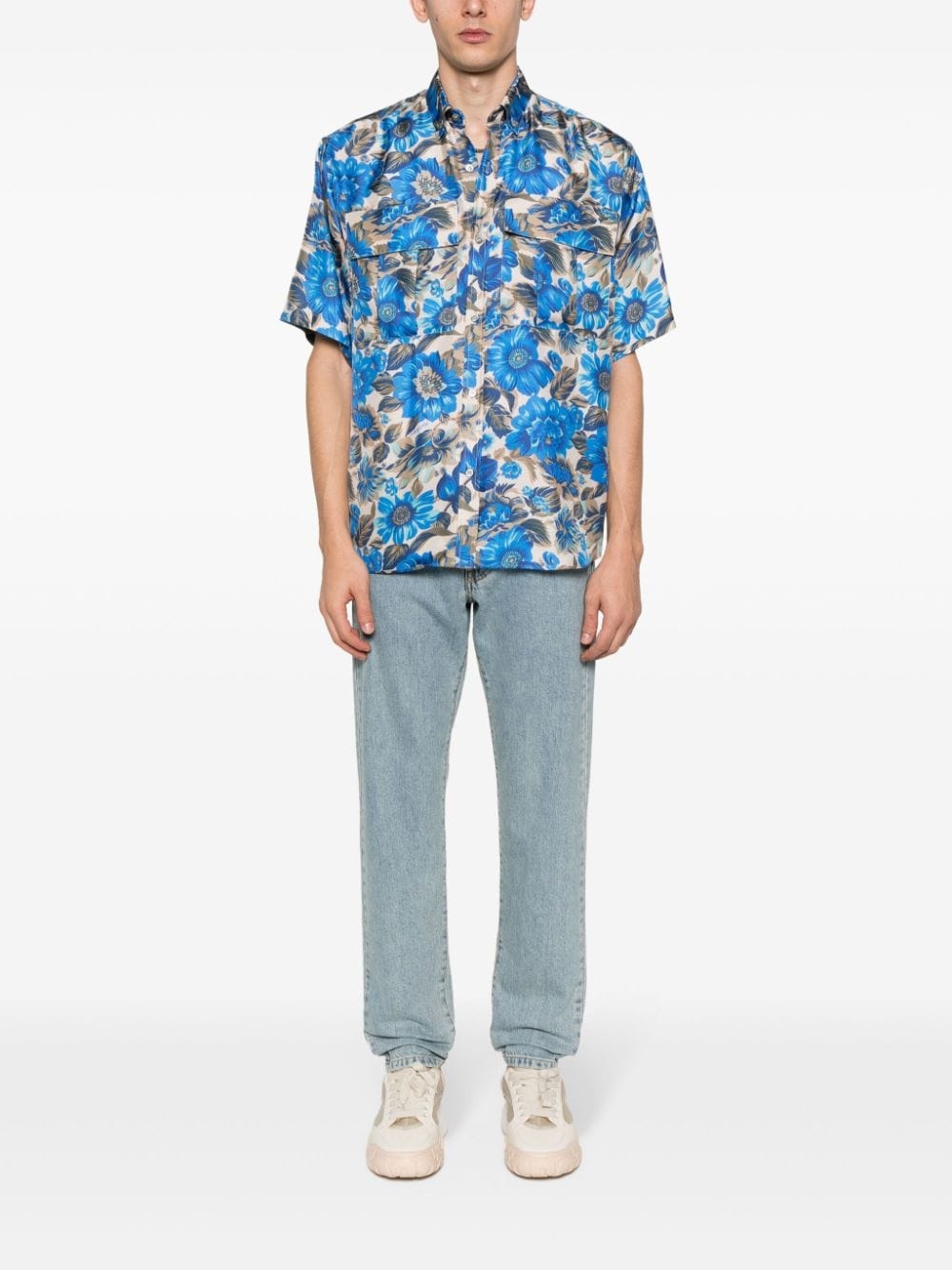 logo-appliquÃ© straight-leg jeans - 2