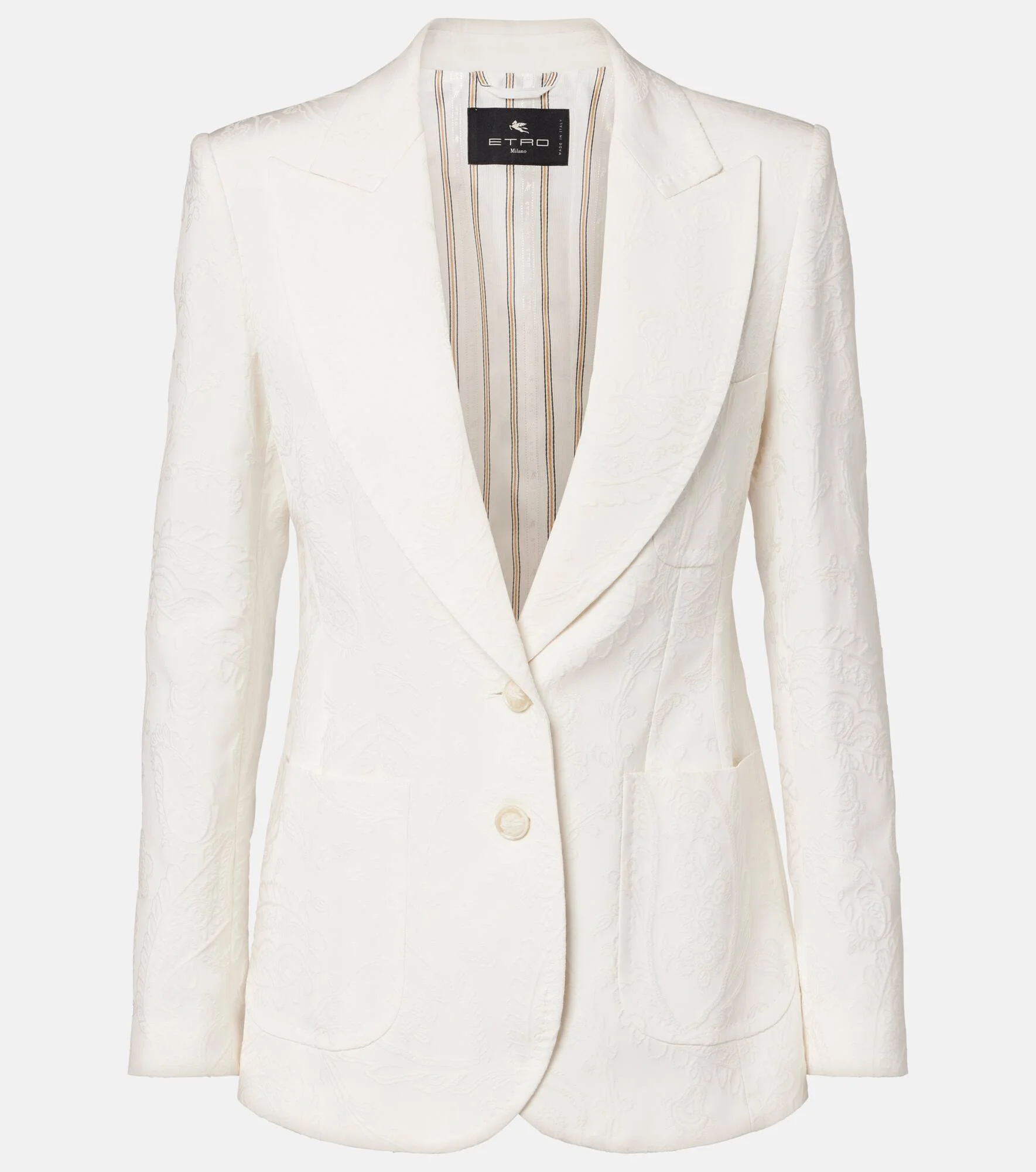 Embroidered cotton-blend blazer - 1