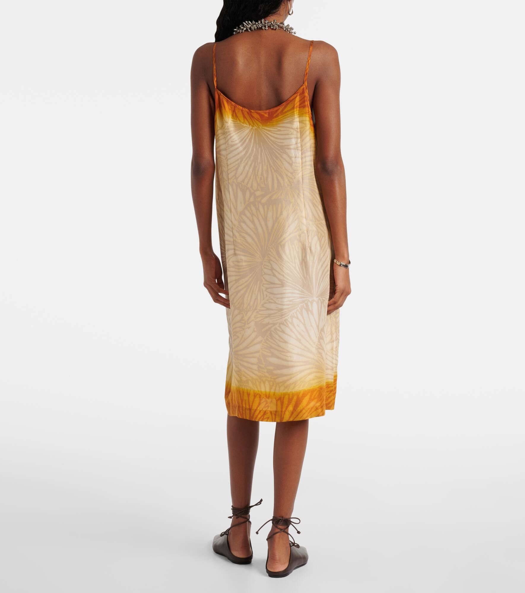 Printed ombré silk slip dress - 3
