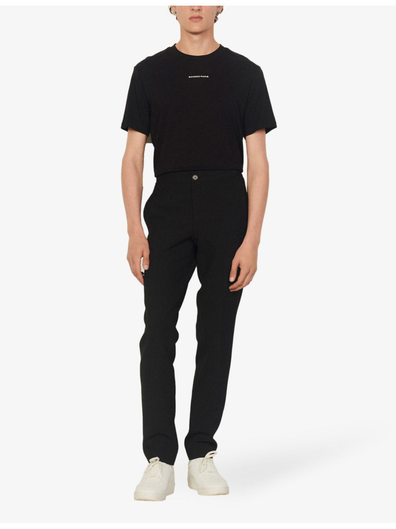 Sandro High-rise stretch-jersey trousers outlook