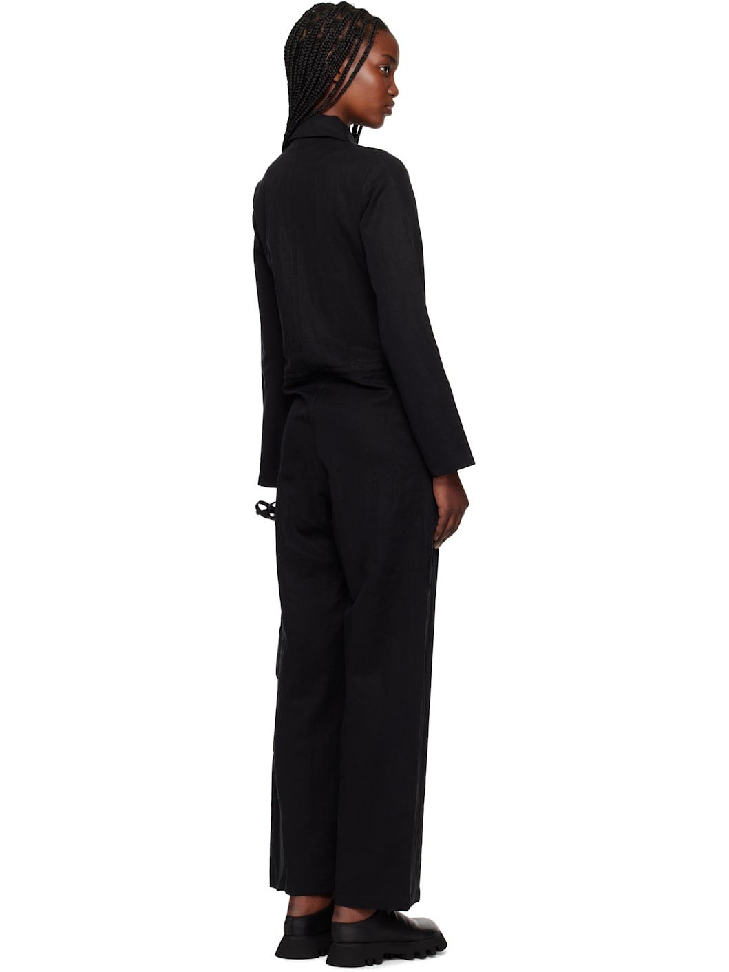 Black Belted Jumpsuit - 3