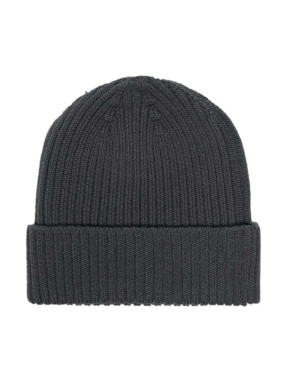 embroidered logo ribbed beanie - 3