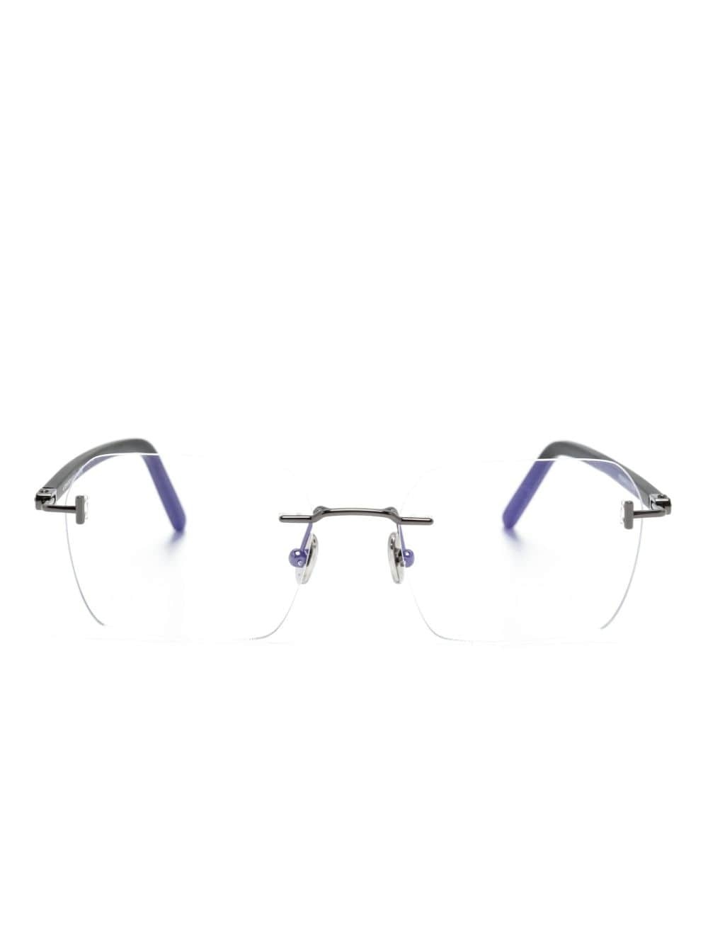 rectangular rimless glasses - 1