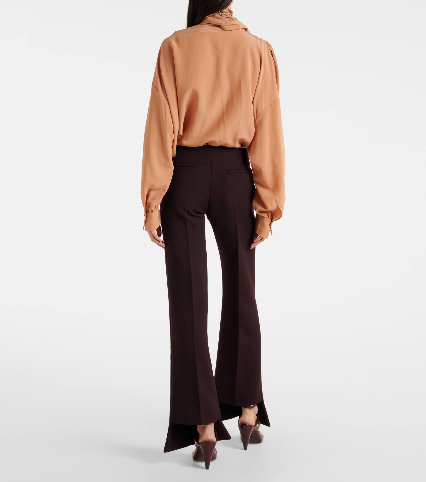 Wool wide-leg pants - 3