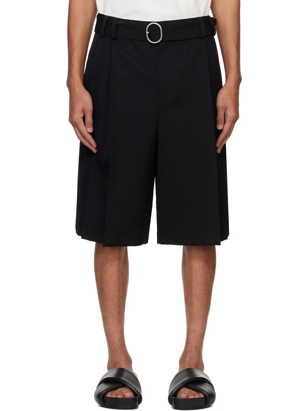 Black Belted Shorts - 1