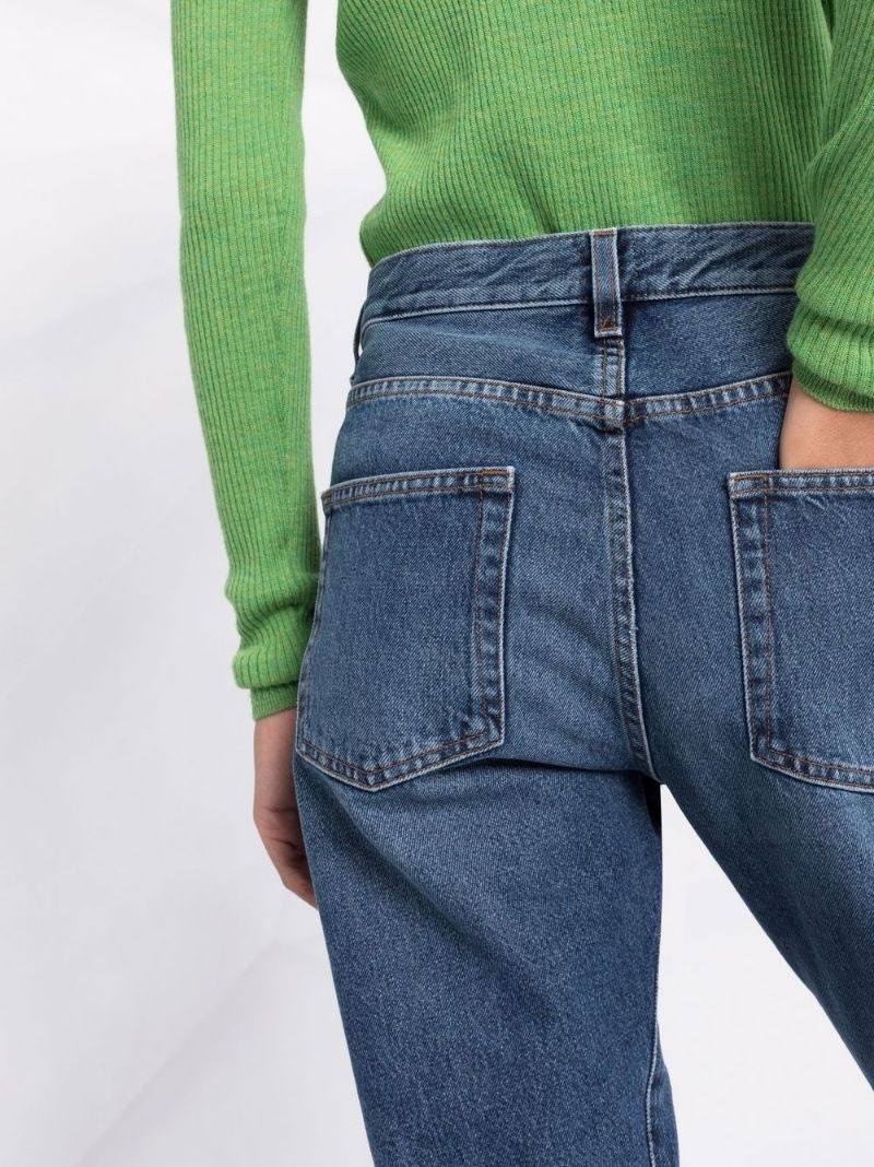 straight-legged cropped jeans - 3