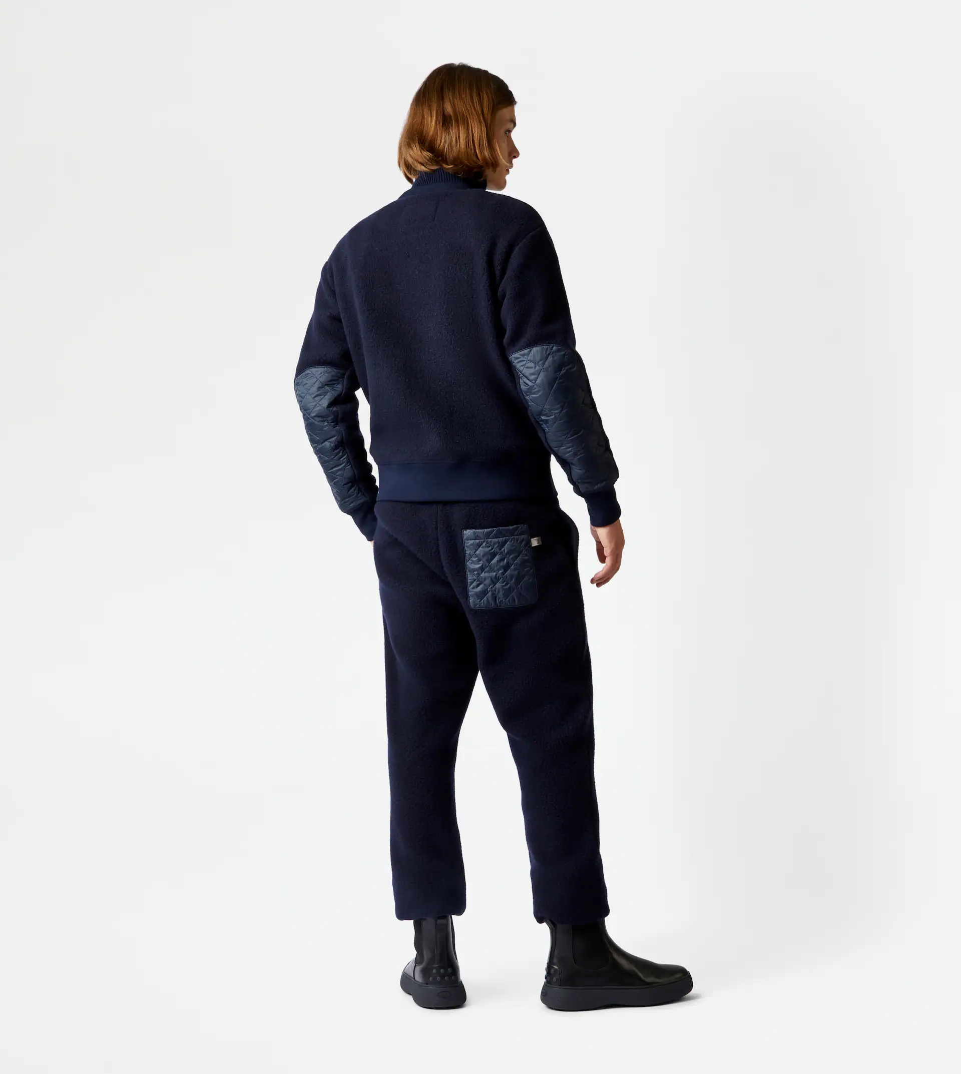 CASHMERE BLEND TROUSERS - BLUE - 3
