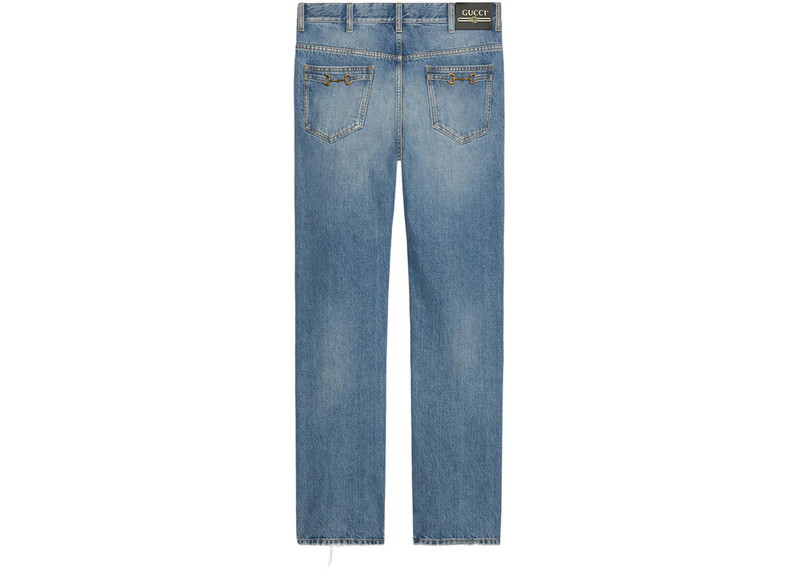 GUCCI Gucci Straight Leg Denim Pant Blue outlook