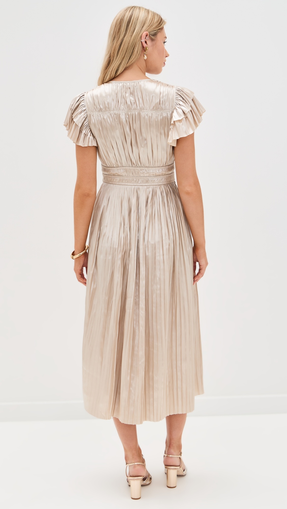 Patrice Flutter Sleeve Midi Dress - 2