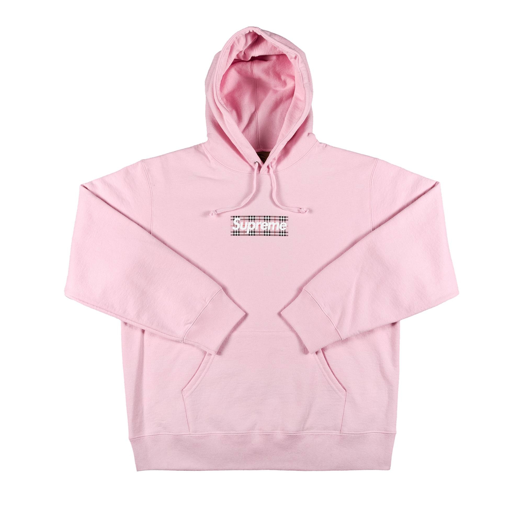 Supreme Supreme x Burberry Box Logo Hooded Sweatshirt 'Light Pink' |  REVERSIBLE